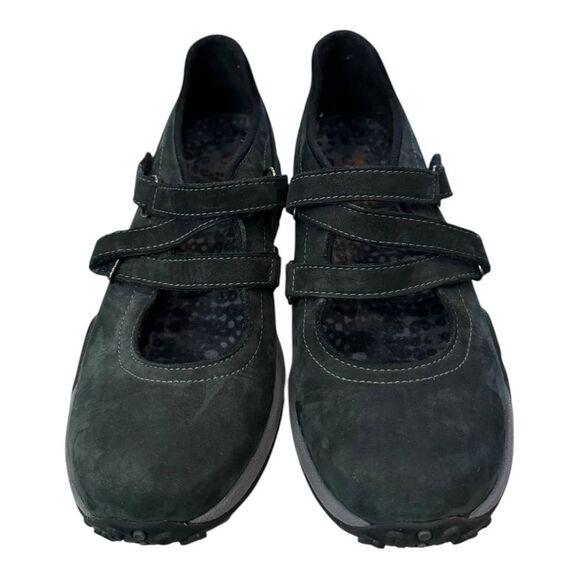 Timberland 49316 Green Suede Leather Criss Cross Mary Jane Trail Loafers 7 - Picture 4 of 6